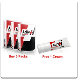 Activ-Homme 3 Packs (30 capsules) - FREE 1 DIEM Cream