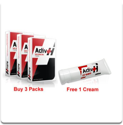 Activ-Homme 3 Packs (30 capsules) - FREE 1 DIEM Cream